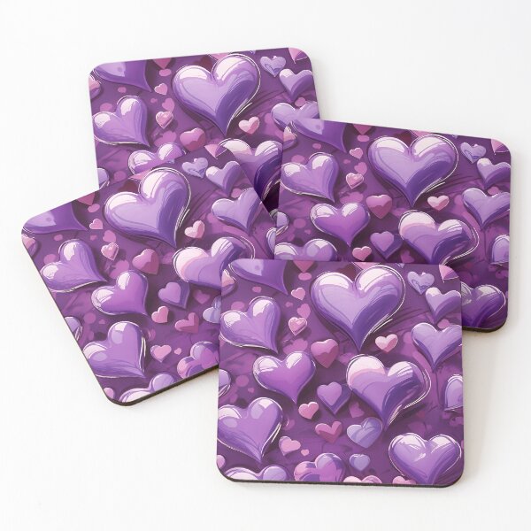 Item preview, A group of purple hearts designed and sold by johndesign88.