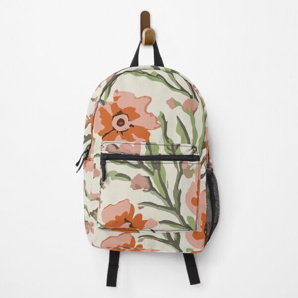 Item preview, Art Nouveau Floral Pattern in Coral Pink, Green and Cream designed and sold by SamJanner.