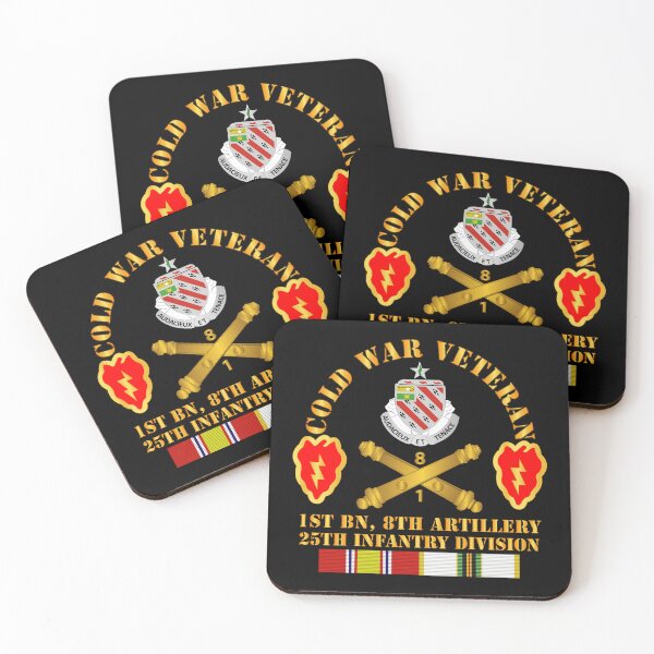 Item preview, Army - Cold War Vet w 1st Bn 8th Artillery - 25th ID w COLD SVC designed and sold by Military Insignia Products.