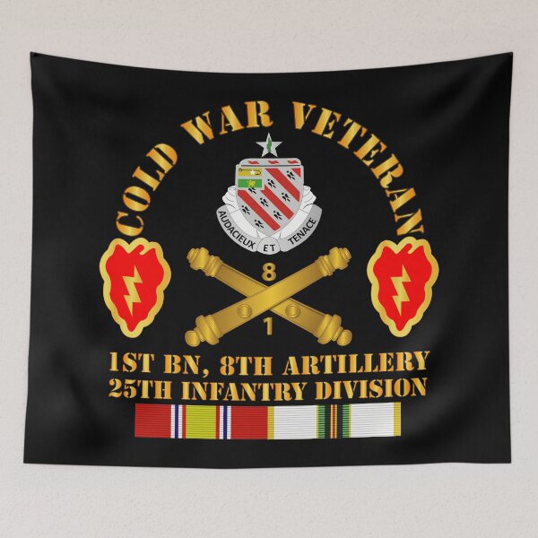 Item preview, Army - Cold War Vet w 1st Bn 8th Artillery - 25th ID w COLD SVC designed and sold by Military Insignia Products.