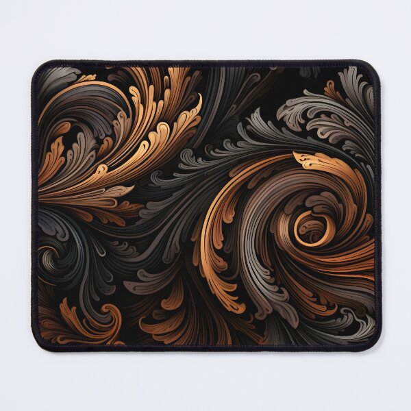Item preview, toffee color swirling abstract decorative print designed and sold by dcrc.