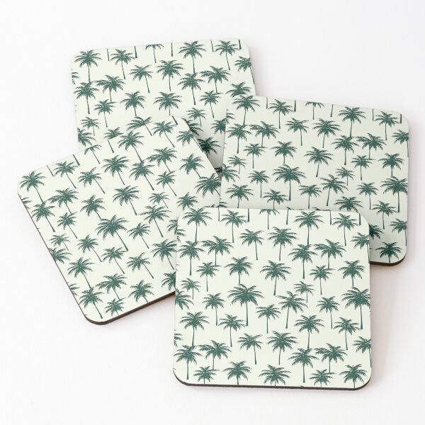 Item preview, Green Palms on White designed and sold by nicbeeseart.