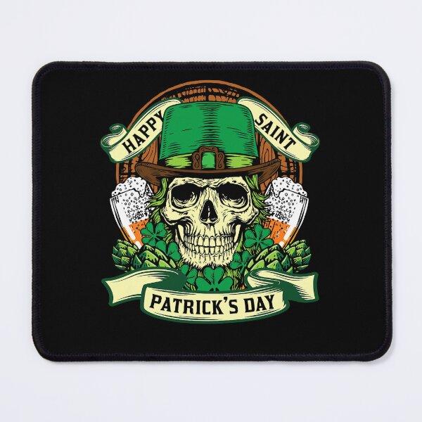Item preview, Happy St Patricks Day Skull Clover Green Shamrock Gift Idea designed and sold by BalladOfZeus.