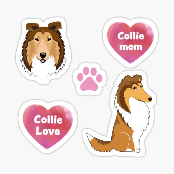 Item preview, Rough Collie dog pack Sticker. designed and sold by haniku.