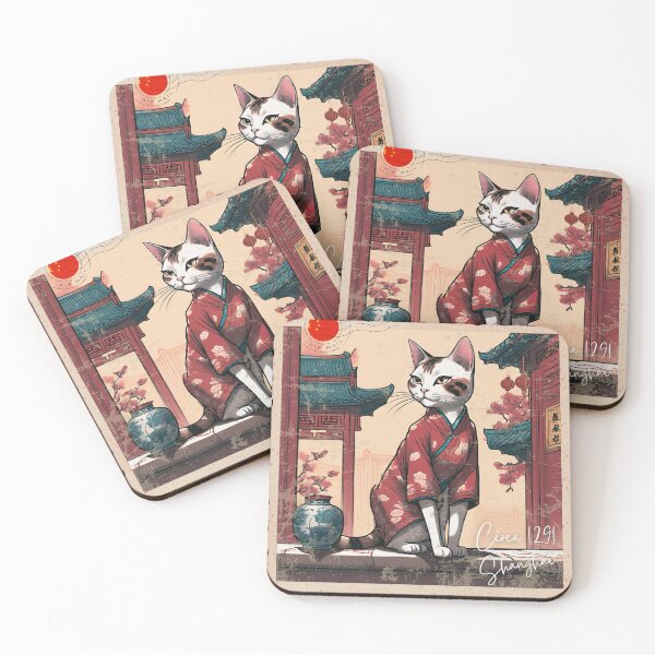 Item preview, Circa 1291 Vintage Mail Stamp Curious Cat Founding of Shanghai designed and sold by CuriousMax.
