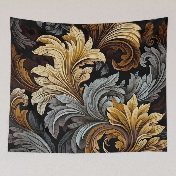 Item preview, toffee color swirling abstract decorative print designed and sold by dcrc.