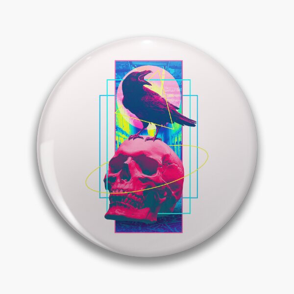 Item preview, Vaporwave Aesthetic Crow & Skull designed and sold by Hudoges.