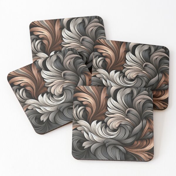 Item preview, toffee color swirling abstract decorative print designed and sold by dcrc.