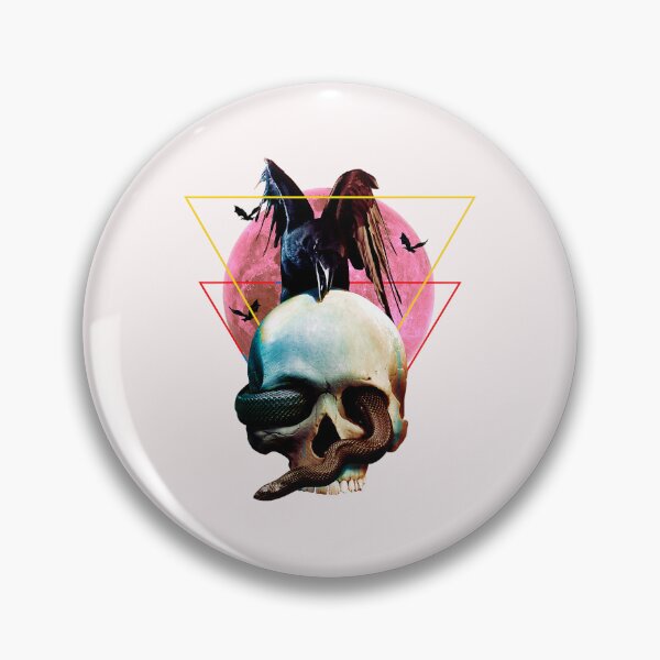 Item preview, Vaporwave Cosmic Crow & Serpent Skull designed and sold by Hudoges.