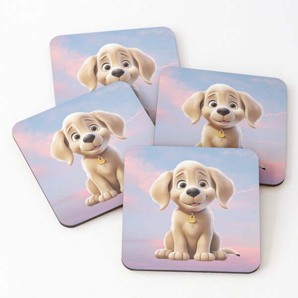 Item preview, Cute Retriever puppy dog in sitting position designed and sold by JaroDesign2023.