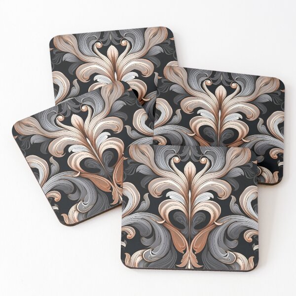Item preview, toffee color swirling abstract decorative print designed and sold by dcrc.