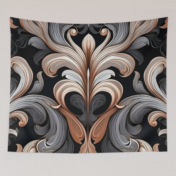 Item preview, toffee color swirling abstract decorative print designed and sold by dcrc.