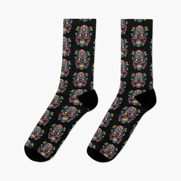 Item preview, Voodoo Tiki Skull with Flowers Design designed and sold by Burn-Ego.
