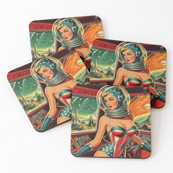 Item preview, Retro Space Pin Up designed and sold by PulpVintage.