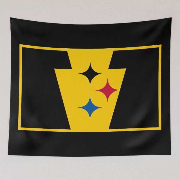 Item preview, Pittsburgh Football Keystone Flag designed and sold by Tara Stark.