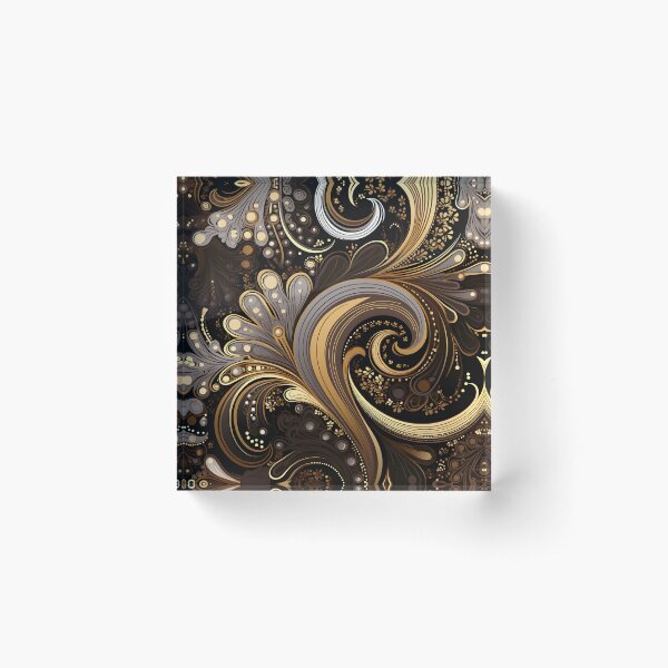 Item preview, toffee color swirling abstract decorative print designed and sold by dcrc.