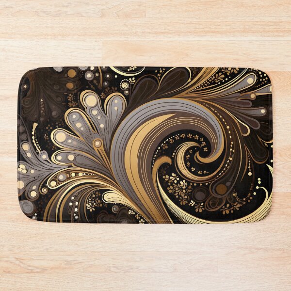 Item preview, toffee color swirling abstract decorative print designed and sold by dcrc.
