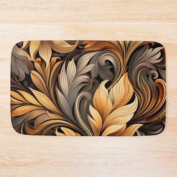 Item preview, toffee color swirling abstract decorative print designed and sold by dcrc.