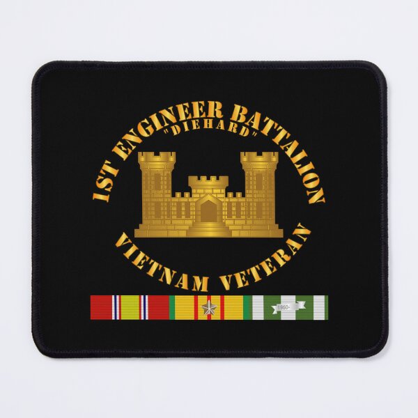 Item preview, Army - 1st Engineer Battalion - Vietnam Vet w Branch w VN SVC designed and sold by Military Insignia Products.