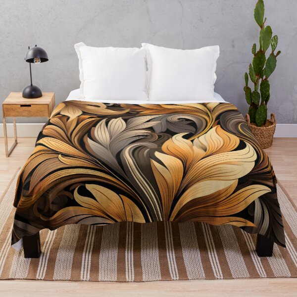 Item preview, toffee color swirling abstract decorative print designed and sold by dcrc.