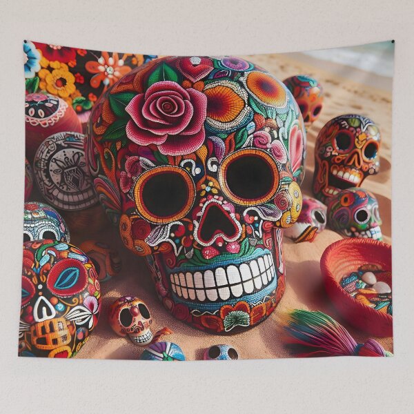 Item preview, Puerto vallarta skull art designed and sold by edleon.