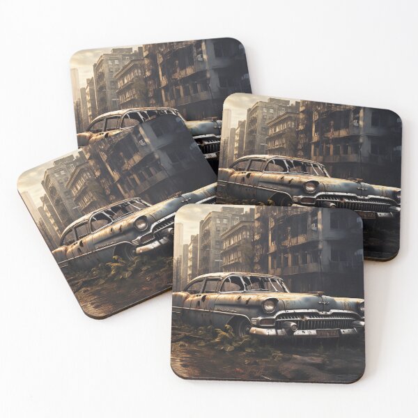 Item preview, Transform Your Workspace with a Stylish Desk Mat and Mouse Pad Set - Explore Apocalypse and Abandoned City Themes in Dieselpunk Style designed and sold by NexusDesk.