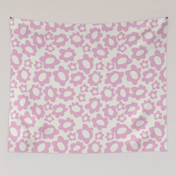 Item preview, MODERN BOHO MATISSE FLOWERS PASTEL PINK ON CREAM designed and sold by blomastudios.