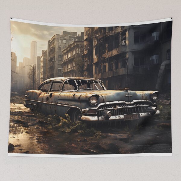 Item preview, Transform Your Workspace with a Stylish Desk Mat and Mouse Pad Set - Explore Apocalypse and Abandoned City Themes in Dieselpunk Style designed and sold by NexusDesk.