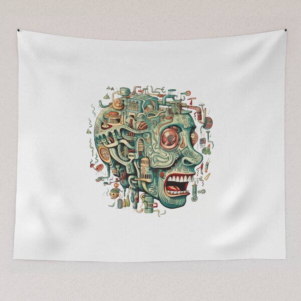 Item preview, Stop Overthinking Creepy Abstract designed and sold by CoolMantras.