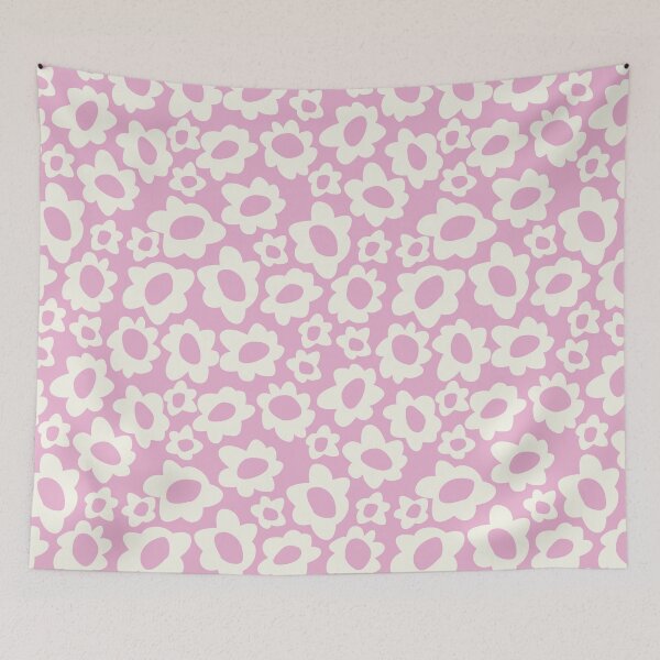 Item preview, MODERN BOHO MATISSE FLOWERS CREAM ON PASTEL PINK designed and sold by blomastudios.