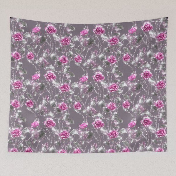 Item preview, Small Pink Roses w/Glitter Floral Seamless Pattern  designed and sold by PaxtonProjects.