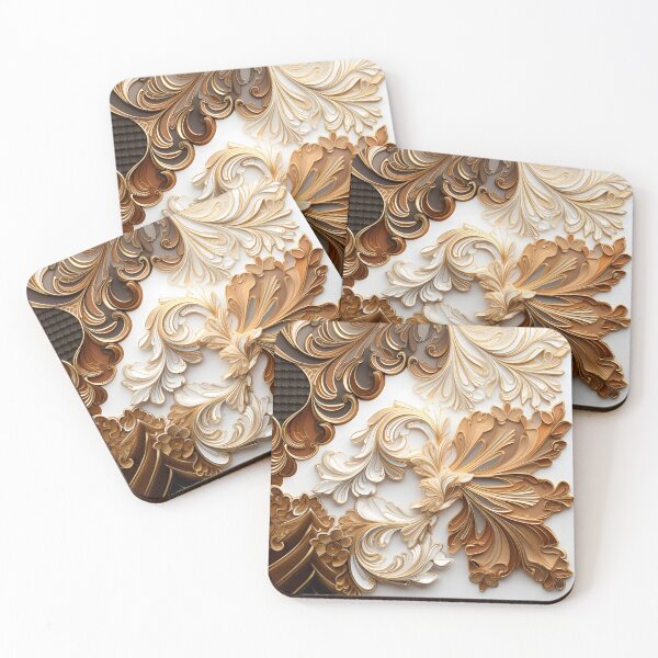 Item preview, toffee color swirling abstract decorative print designed and sold by dcrc.