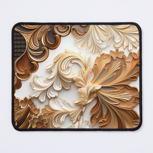 Item preview, toffee color swirling abstract decorative print designed and sold by dcrc.