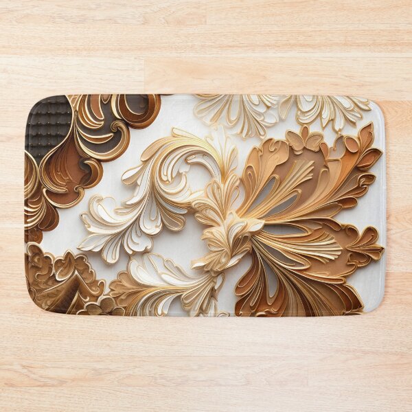 Item preview, toffee color swirling abstract decorative print designed and sold by dcrc.