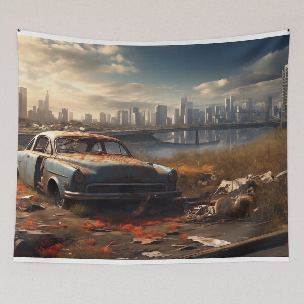 Item preview, Explore a Dieselpunk Wonderland: Uncover Abandoned Wonders in a Postapocalyptic Cityscape After Nuclear War designed and sold by NexusDesk.