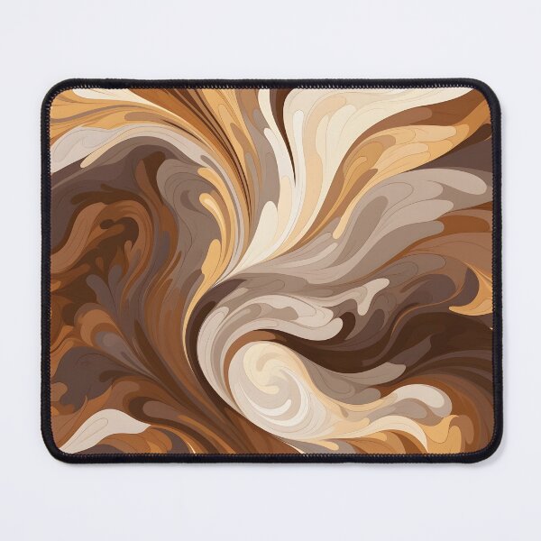 Item preview, toffee color swirling abstract decorative print designed and sold by dcrc.