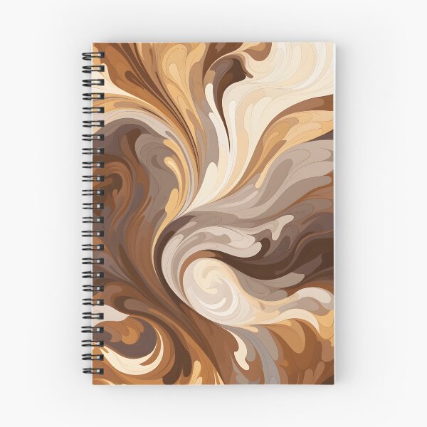 Item preview, toffee color swirling abstract decorative print designed and sold by dcrc.
