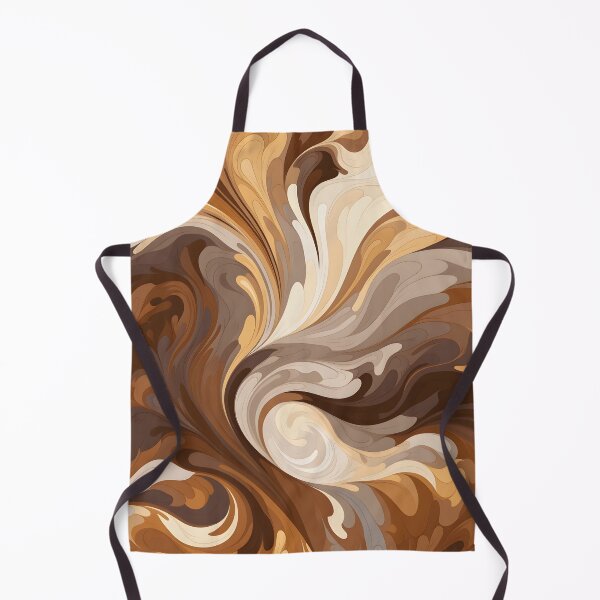 Item preview, toffee color swirling abstract decorative print designed and sold by dcrc.