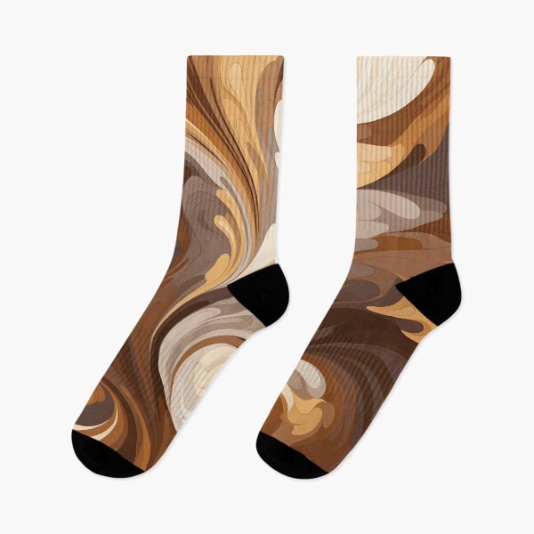 Item preview, toffee color swirling abstract decorative print designed and sold by dcrc.
