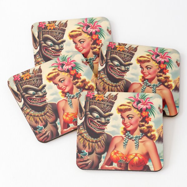 Item preview, Vintage Tiki Girl designed and sold by PulpVintage.