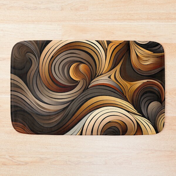 Item preview, toffee color swirling abstract decorative print designed and sold by dcrc.