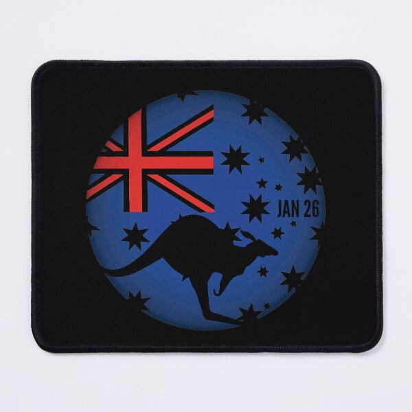 Item preview, Australia Day Kangaroo Jan 26 Flag designed and sold by Laugh-Lines.