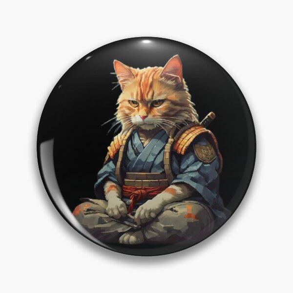 Item preview, Pixel Kitty 14 - Samurai Cat designed and sold by PixelKittyShop.
