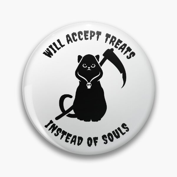 Item preview, Black Cat Grim Reaper Will Accept Treats Instead of Souls designed and sold by wolfkin-design.