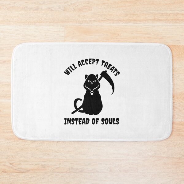 Item preview, Black Cat Grim Reaper Will Accept Treats Instead of Souls designed and sold by wolfkin-design.