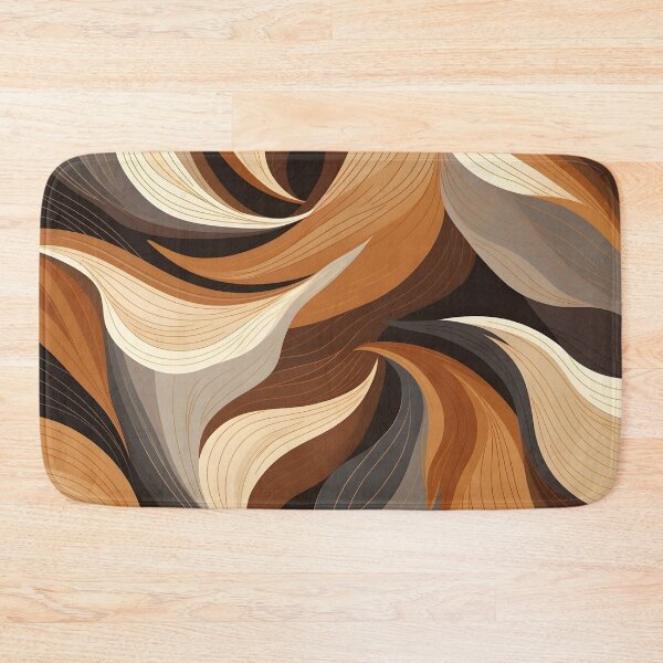 Item preview, toffee color swirling abstract decorative print designed and sold by dcrc.