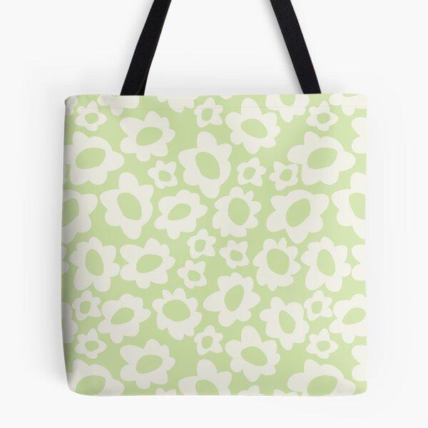 Item preview, MODERN BOHO MATISSE FLOWERS CREAM ON PASTEL GREEN designed and sold by blomastudios.