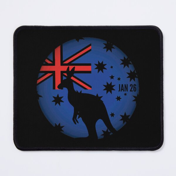 Item preview, Happy Australia Day Kangaroo Jan 26 Flag designed and sold by Laugh-Lines.