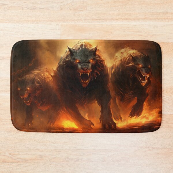 Item preview, Embrace the Horror: Hell Hounds Unleash Fury in a Creepy Inferno of Fire and Rage designed and sold by NexusDesk.