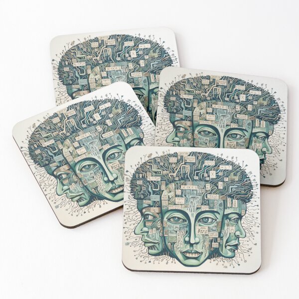 Item preview, Stop Overthinking Abstract Heads designed and sold by CoolMantras.